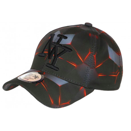 Casquette NY Orange et Noire Streetwear Originale Baseball Badyx CASQUETTES Hip Hop Honour