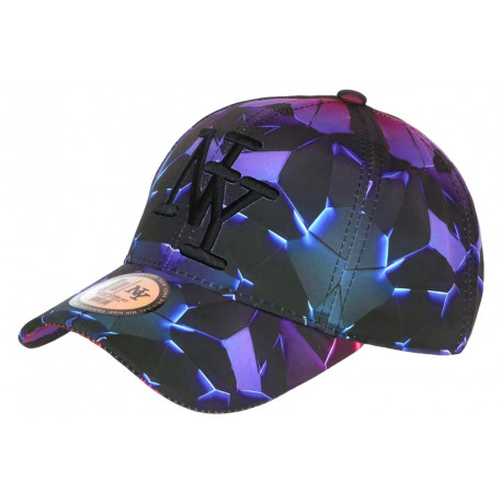 Casquette NY Violette et Noire Streetwear Originale Baseball Badyx CASQUETTES Hip Hop Honour