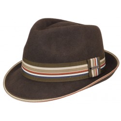 Chapeau feutre Guezou Marron avec gros grain ANCIENNES COLLECTIONS divers