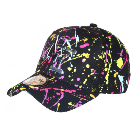 Casquette NY Rose et Jaune Design Tags Streetwear Baseball Paynter CASQUETTES Hip Hop Honour