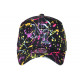 Casquette NY Rose et Jaune Design Tags Streetwear Baseball Paynter CASQUETTES Hip Hop Honour