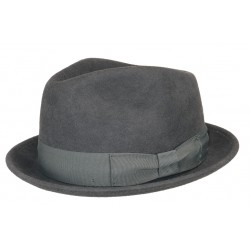 Chapeau feutre Lord Gris avec noeud chapelier ANCIENNES COLLECTIONS divers