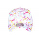 Casquette NY Blanche et Rose Design Tags Streetwear Baseball Paynter CASQUETTES Hip Hop Honour