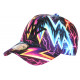 Casquette NY Bleue et Violette Print Eclairs Streetwear Baseball Stormy CASQUETTES Hip Hop Honour