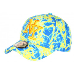 Casquette Enfant Jaune et Bleue Fashion Spydder NY Baseball 7 a 12 ans Casquette Enfant Hip Hop Honour