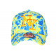 Casquette Enfant Jaune et Bleue Fashion Spydder NY Baseball 7 a 12 ans Casquette Enfant Hip Hop Honour