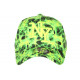 Casquette NY Vert Fluo et Noire Tendance Fashion Baseball Spydder CASQUETTES Hip Hop Honour