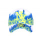 Casquette NY Bleue Jaune Fluo Flammes Streetwear Baseball Fire CASQUETTES Hip Hop Honour