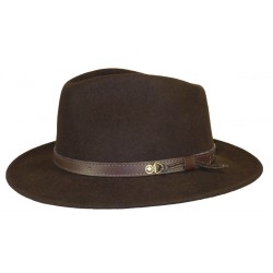 Chapeau Feutre Herman Rob Marron ANCIENNES COLLECTIONS divers