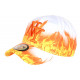 Casquette NY Orange et Blanche Design Streetwear Baseball Fire CASQUETTES Hip Hop Honour