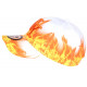 Casquette NY Orange et Blanche Design Streetwear Baseball Fire CASQUETTES Hip Hop Honour