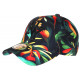 Casquette NY Orange et Verte Florale Fantaisie Baseball Phuket CASQUETTES Hip Hop Honour