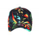 Casquette NY Orange et Verte Florale Fantaisie Baseball Phuket CASQUETTES Hip Hop Honour