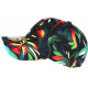 Casquette NY Orange et Verte Florale Fantaisie Baseball Phuket CASQUETTES Hip Hop Honour