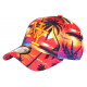 Casquette NY Orange Palmiers Look Tropical Copaka Baseball CASQUETTES Hip Hop Honour