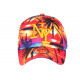 Casquette NY Orange Palmiers Look Tropical Copaka Baseball CASQUETTES Hip Hop Honour