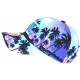 Casquette NY Bleue et Violette Palmiers Tropicale Copaka Baseball CASQUETTES Hip Hop Honour