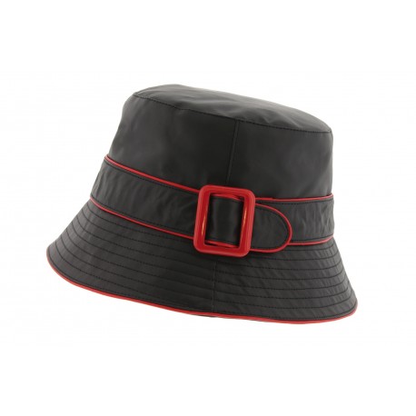 Chapeau pluie Herman Dora Noir/Rouge ANCIENNES COLLECTIONS divers