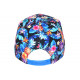 Casquette Enfant Bleue Jaune Fleurs Ananas NY Sunlight 7 a 12 ans Casquette Enfant Hip Hop Honour