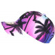 Casquette NY Rose et Bleue Palmiers Print Tropical Baseball Copaka CASQUETTES Hip Hop Honour