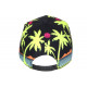 Casquette Enfant Jaune Fluo Noire Palmiers NY Tropicale Copaka 7 a 12 ans Casquette Enfant Hip Hop Honour