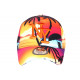 Casquette NY Orange et Rose Palmiers Style Tropical Copaka Baseball CASQUETTES Hip Hop Honour