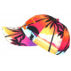 Casquette NY Orange et Rose Palmiers Style Tropical Copaka Baseball CASQUETTES Hip Hop Honour