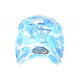 Casquette NY Blanche Turquoise Fleurs Exotiques Fantaisies Baseball Bali CASQUETTES Hip Hop Honour