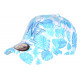 Casquette Enfant Blanche Fleurs Turquoises Tropicales Bali 7 a 12 ans Casquette Enfant Hip Hop Honour