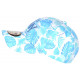 Casquette Enfant Blanche Fleurs Turquoises Tropicales Bali 7 a 12 ans Casquette Enfant Hip Hop Honour