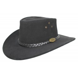 Chapeau Cuir Jacaru Wallace Noir ANCIENNES COLLECTIONS divers