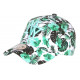 Casquette NY Blanche Verte Fleurs Exotiques Fantaisies Baseball Bali CASQUETTES Hip Hop Honour