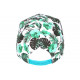 Casquette NY Blanche Verte Fleurs Exotiques Fantaisies Baseball Bali CASQUETTES Hip Hop Honour