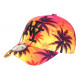 Casquette NY Jaune et Rouge Palmiers Style Tropical Copaka Baseball CASQUETTES Hip Hop Honour