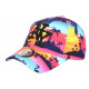 Casquette NY Bleue et Rouge Palmiers Style Tropical Copaka Baseball CASQUETTES Hip Hop Honour