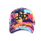 Casquette NY Bleue et Rouge Palmiers Style Tropical Copaka Baseball CASQUETTES Hip Hop Honour