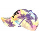 Casquette NY Jaune et Violette Palmiers Look Tropical Copaka Baseball CASQUETTES Hip Hop Honour