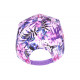 Casquette NY Violette Fleurs Exotiques Tropicale Baseball Bali CASQUETTES Hip Hop Honour