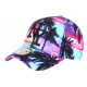 Casquette NY Bleue et Violette Palmiers Tropicale Copaka Baseball CASQUETTES Hip Hop Honour