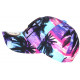 Casquette NY Bleue et Violette Palmiers Tropicale Copaka Baseball CASQUETTES Hip Hop Honour