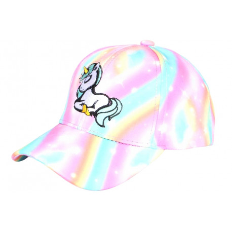 Casquette Enfant Licorne Rose et Verte Originale Elfy de 6 à 11 ans Casquette Enfant Hip Hop Honour