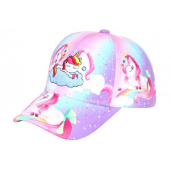 Casquette Enfant Licorne Rose et Violette Tendance Mony de 6 à 11 ans Casquette Enfant Hip Hop Honour