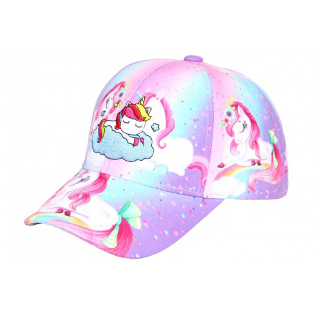 Casquette Enfant Licorne Rose et Violette Tendance Mony de 6 à 11 ans Casquette Enfant Hip Hop Honour