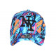 Casquette NY Bleue et Orange Palmiers Tropicale Bora Baseball CASQUETTES Hip Hop Honour