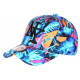 Casquette Enfant Bleue et Orange Palmiers NY Baseball Bora 7 a 12 ans Casquette Enfant Hip Hop Honour