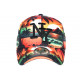 Casquette NY Orange et Verte Palmiers Tropicale Bora Baseball CASQUETTES Hip Hop Honour