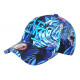 Casquette NY Bleue Fleurs Roses Exotiques Fantaisies Baseball Bali CASQUETTES Hip Hop Honour