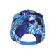 Casquette NY Bleue Fleurs Roses Exotiques Fantaisies Baseball Bali CASQUETTES Hip Hop Honour