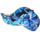 Casquette Enfant Bleue Fleurs Roses Tropicales Baseball NY Bali 7 a 12 ans Casquette Enfant Hip Hop Honour