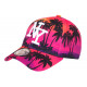 Casquette NY Rose et Orange Palmiers Print Tropical Bora Baseball CASQUETTES Hip Hop Honour